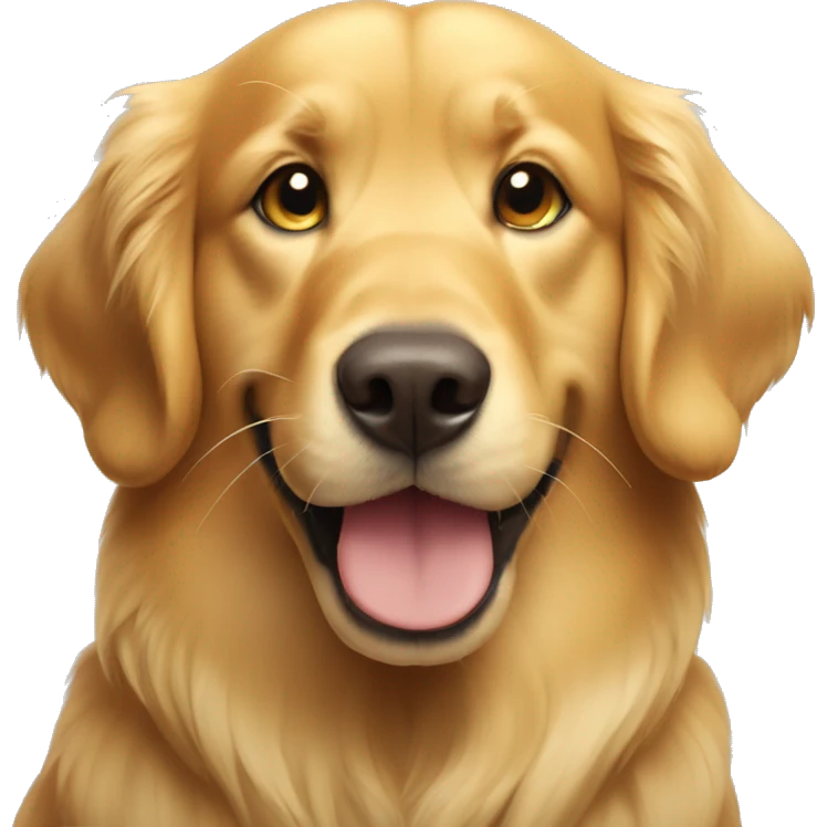 Golden Retriever named simba with a ball emoji