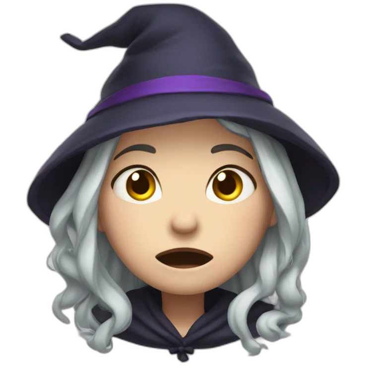 the witch is crying emoji