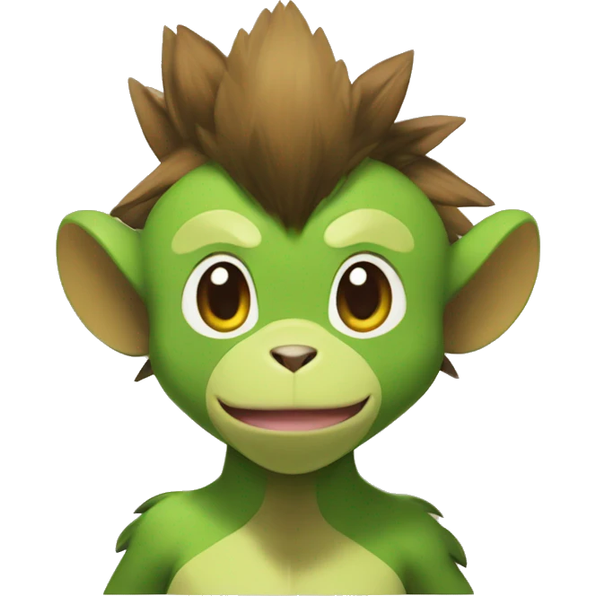 Pokemon mega Grookey emoji