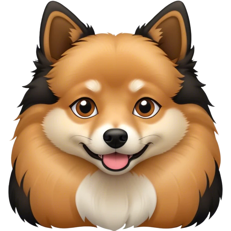 Spitz black and tan color emoji