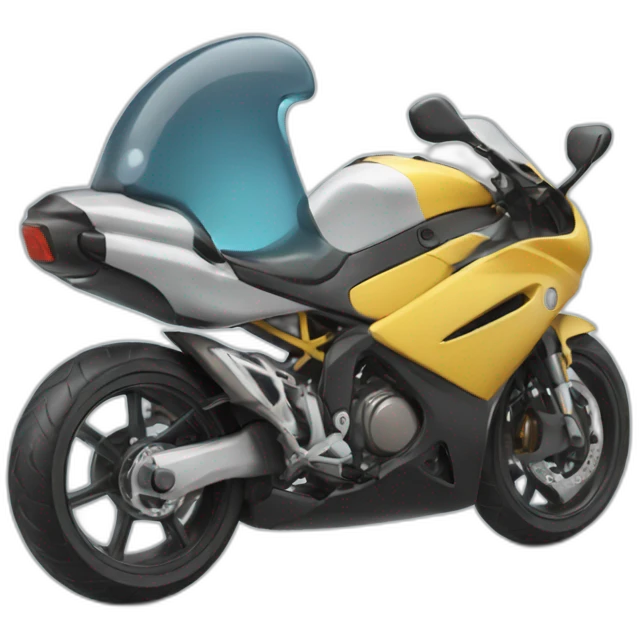 Un requin qui fait de la moto emoji