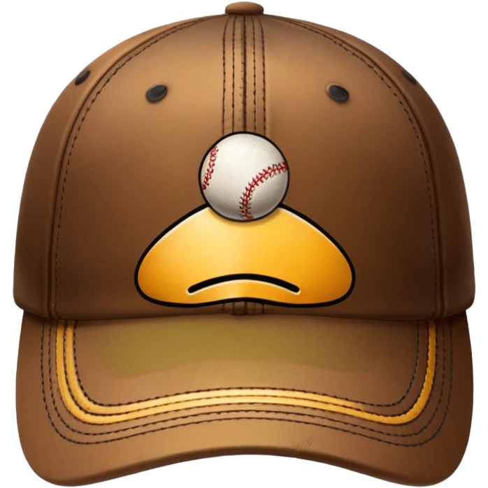 brown baseball cap emoji