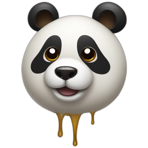 panda with poop on its head emoji