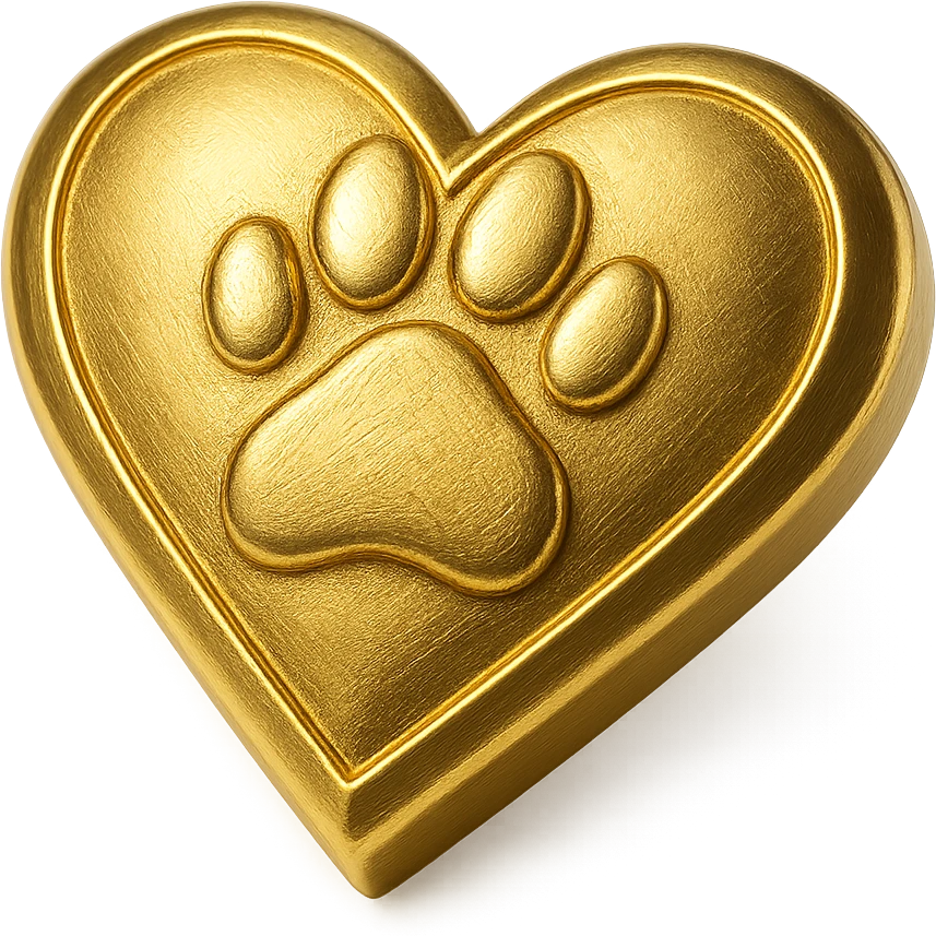 rainbow pride heart with a paw print on top, no text emoji