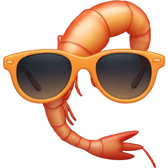shrimp wearing sunglasses emoji