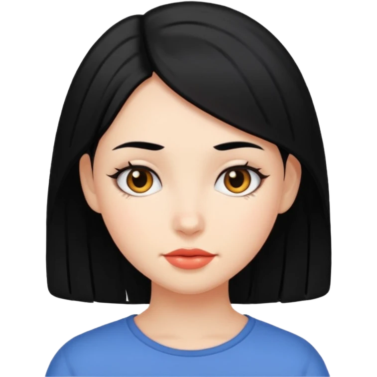 Girl with black hair  emoji