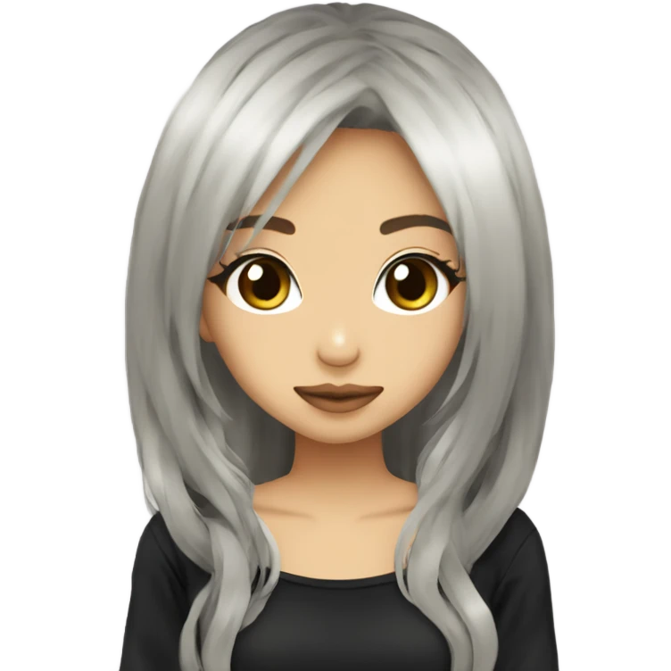 goshikku gyaru girl with black clothes emoji