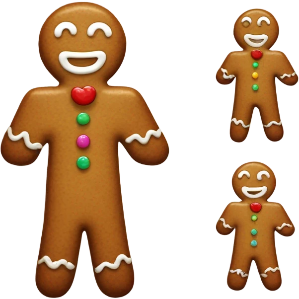 Gingerbread man emoji