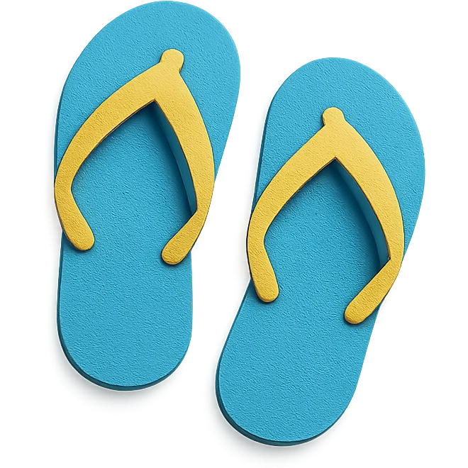 a matching pair of classic flip-flop sandals emoji