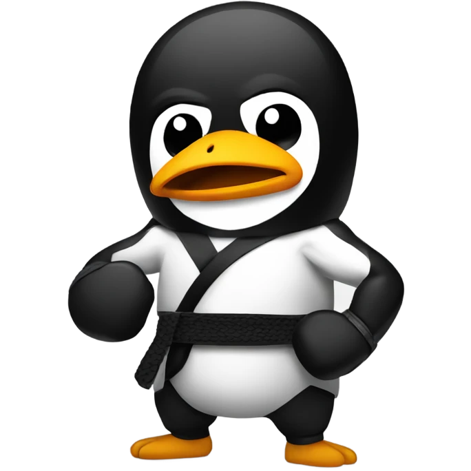 a pinguin as a mma fighter emoji