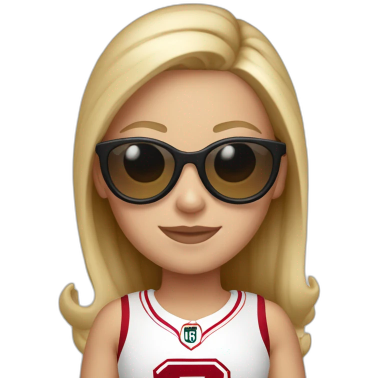 White Girl With 49ers Sunglasses emoji