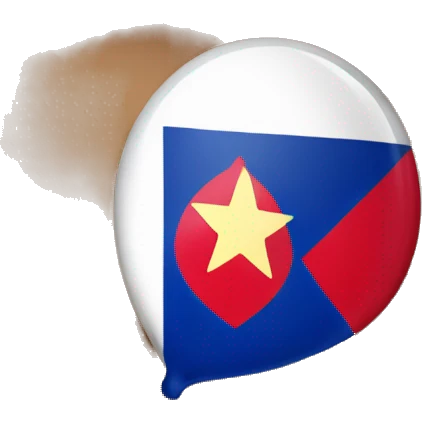 Emoji de carita con una bandera dominicana en los ojos emoji