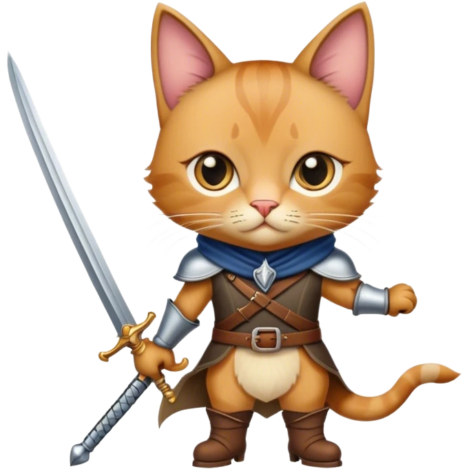 puss in boots with a thin sword emoji