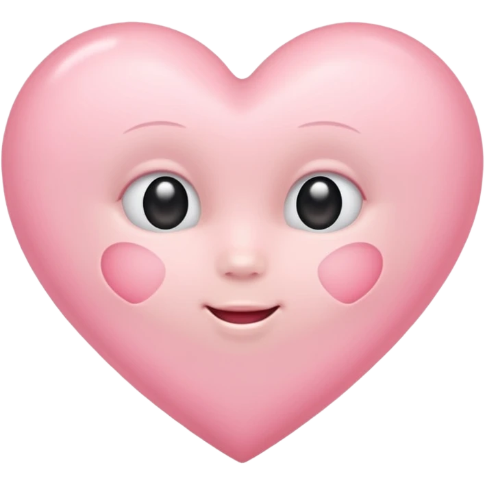 Light baby pink heart with no face emoji