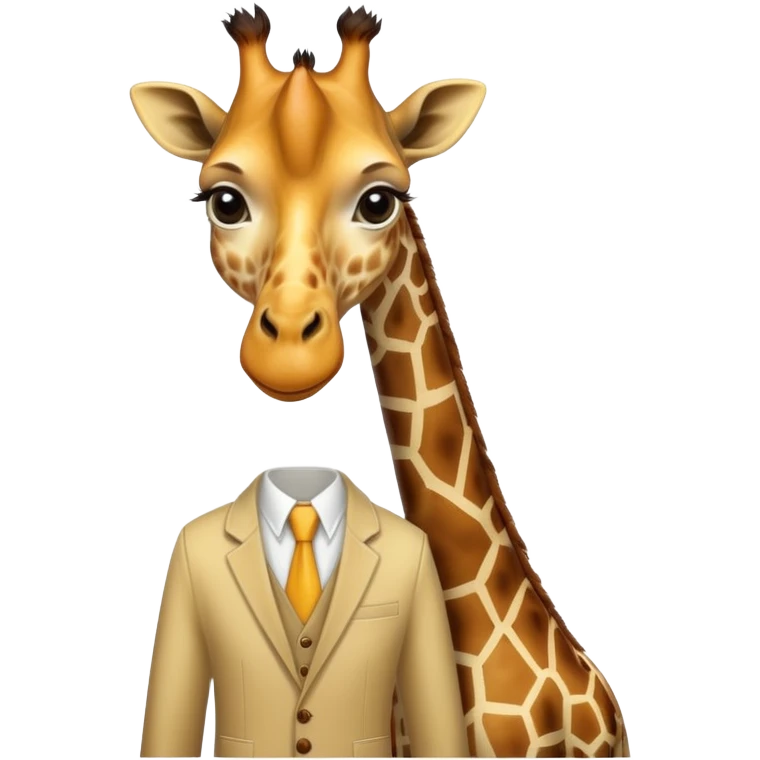giraffe with clothes emoji
