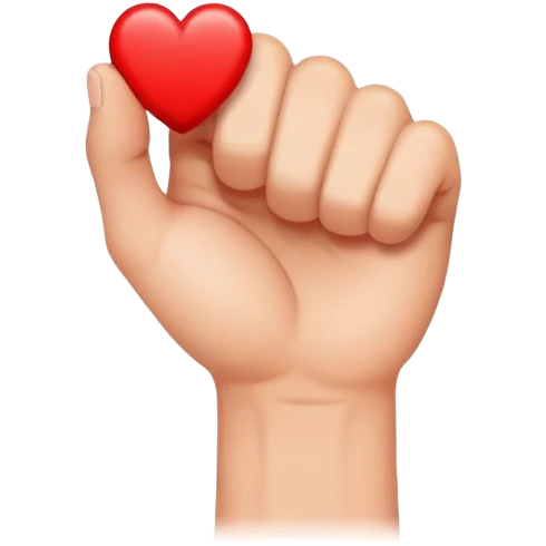 fist icon with a small heart floating above it emoji