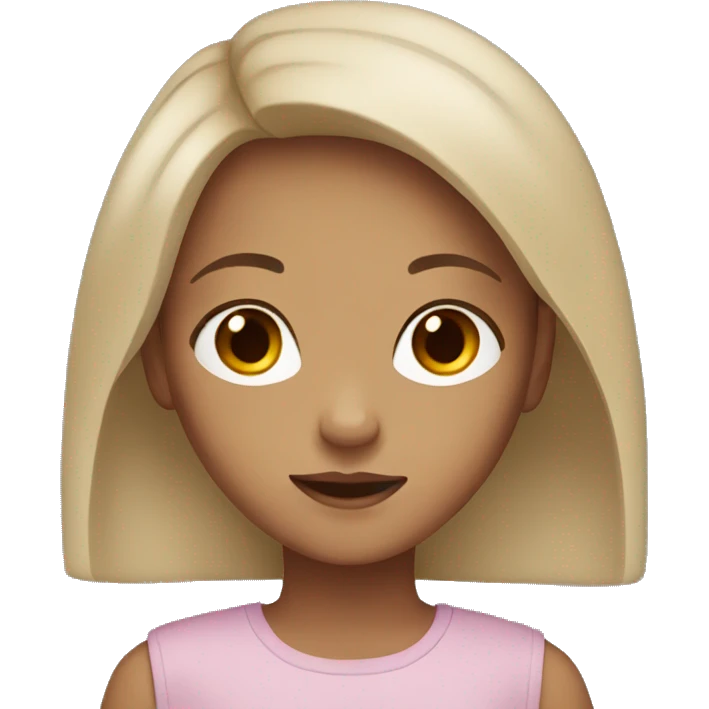 girl with brown hair and brown eyes emoji