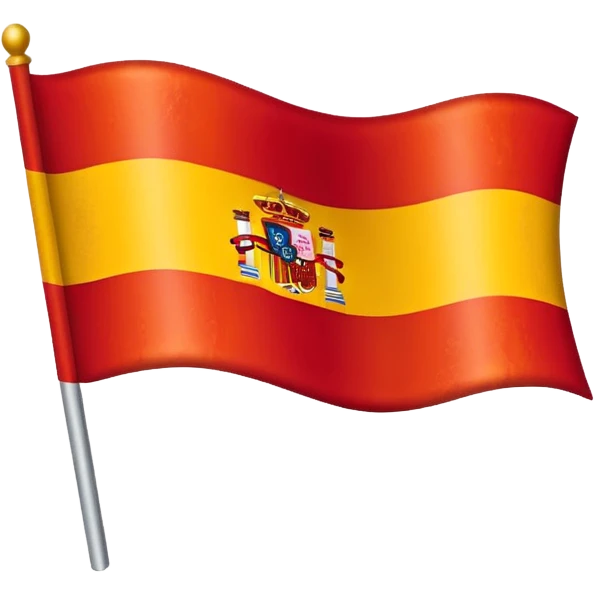 Spain flag with a waving effect emoji