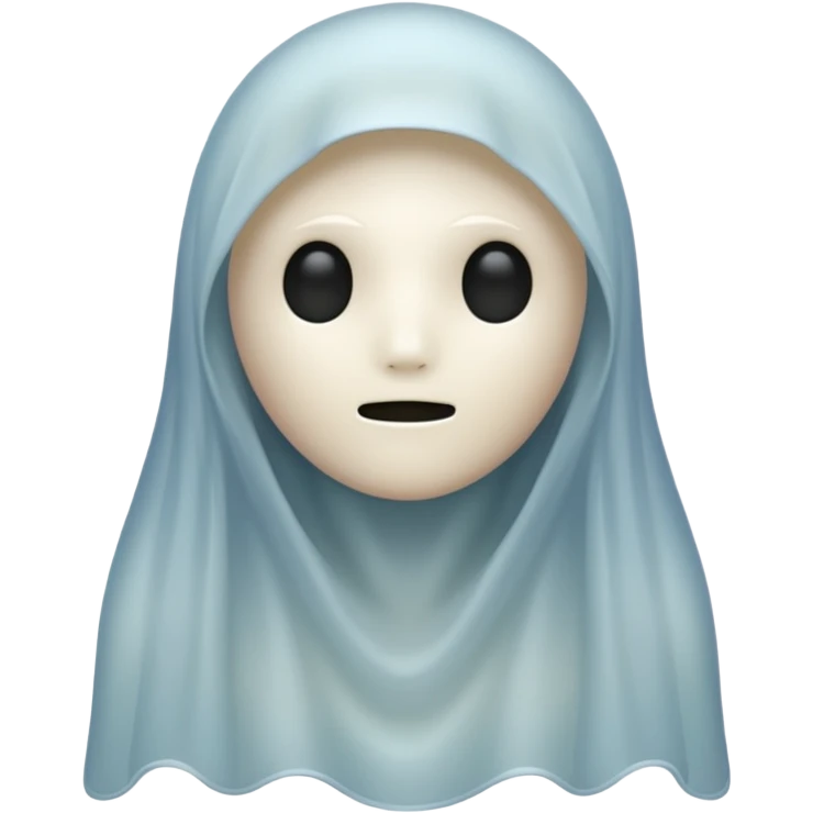 realistic ghost without a face emoji