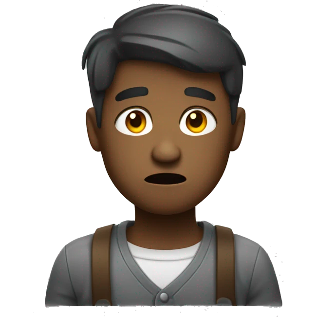 Annoyed face with shrugged shoulders  emoji
