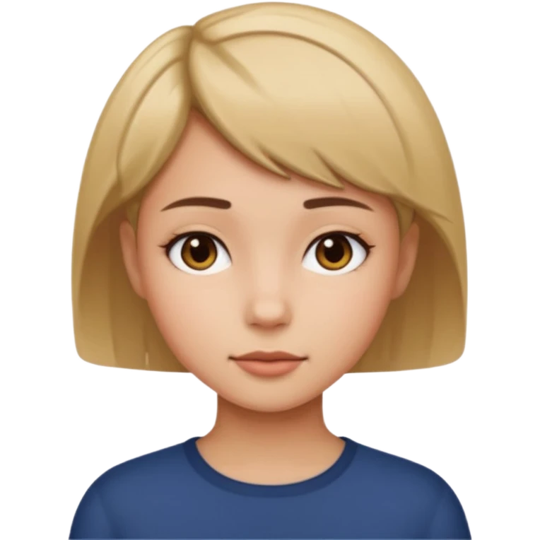 Cabello corto chica emoji