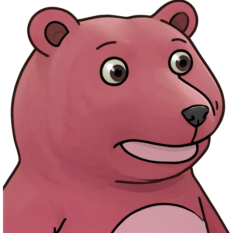 Pink bear emoji