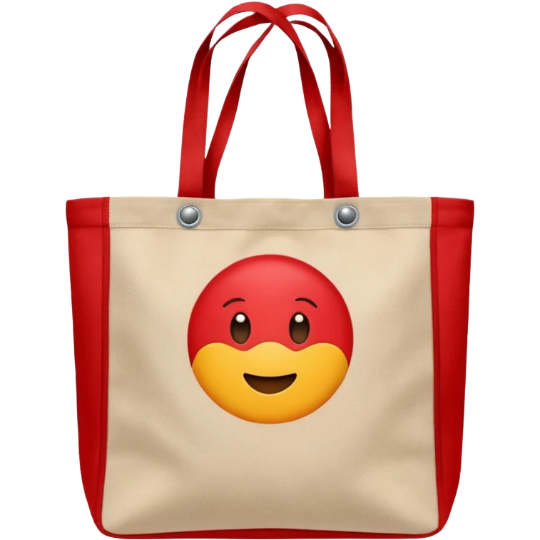 Reusable red Tote Bag emoji