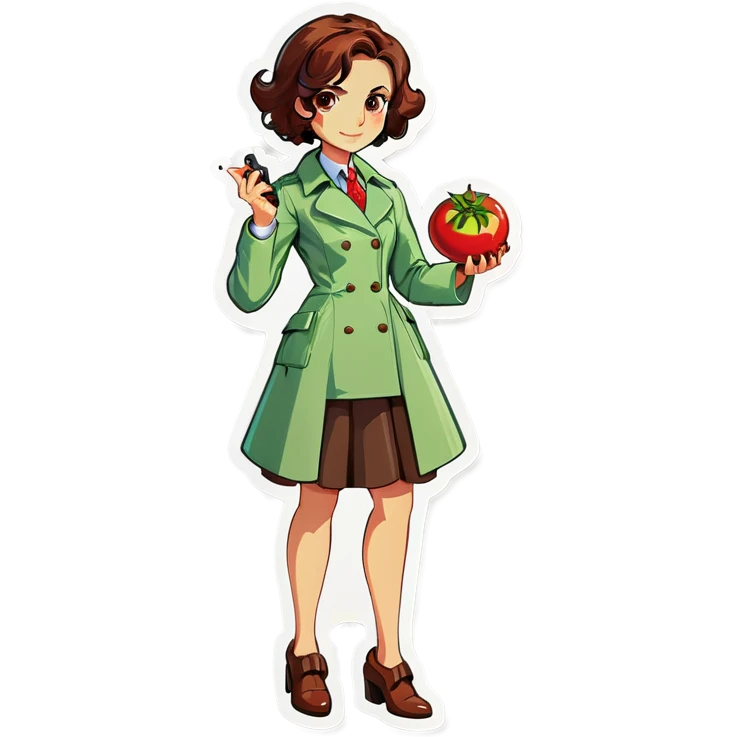 Lady detective tomato  emoji