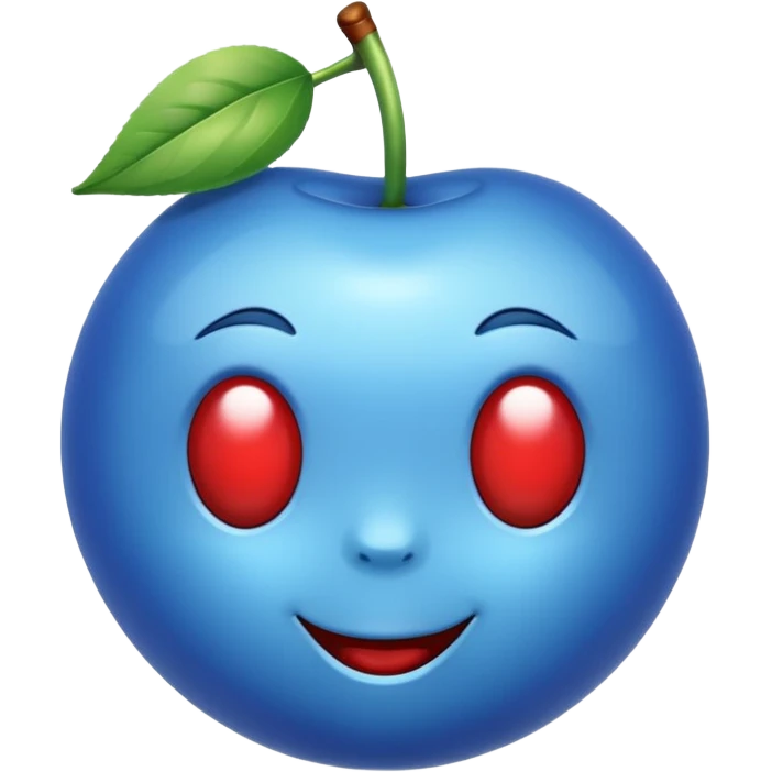 Cerise de couleur bleue  emoji