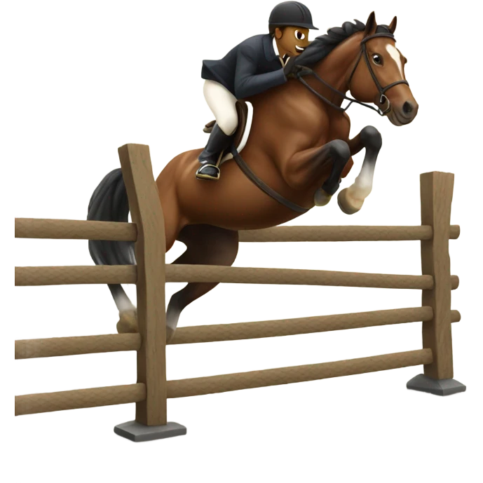 Horse jumping over a fence  emoji
