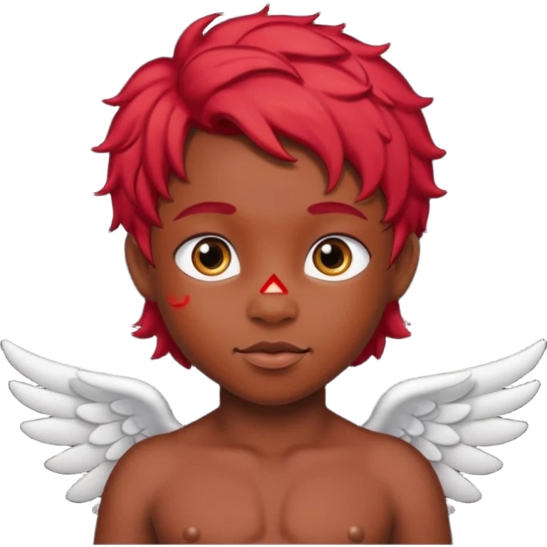 Cupid with 👨🏿‍🦰 emoji