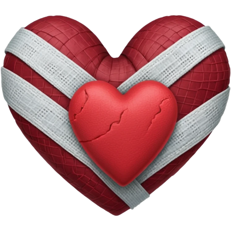 Heart bandaged burgendy emoji