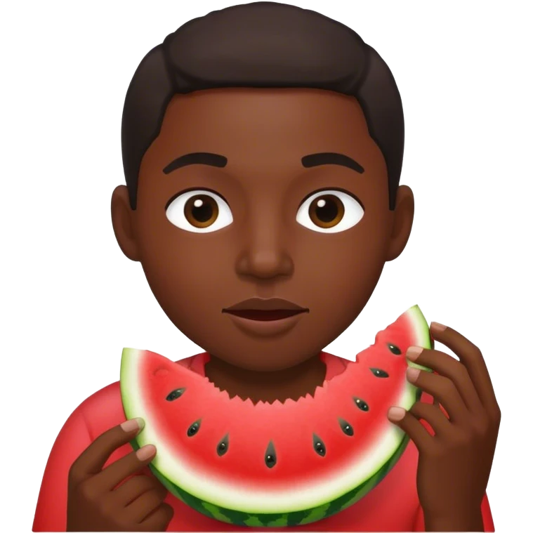 Black person eating watermelon  emoji