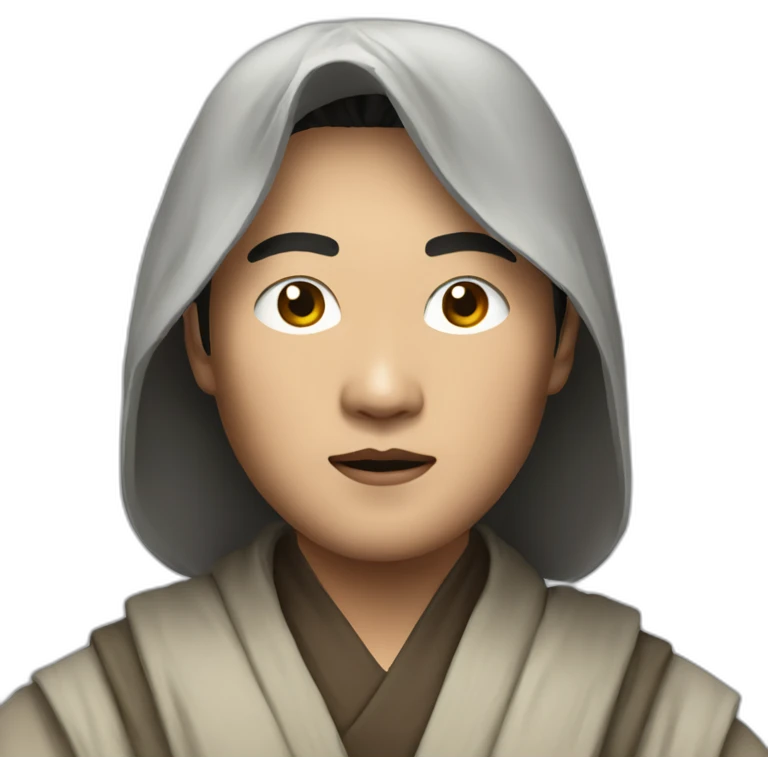 hyper realistic asian jedi emoji