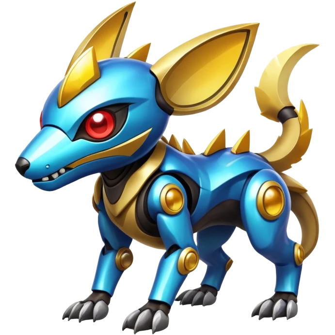  Shiny exotic modern cyber-Protogen-Fakémon-Pokémon-Vernid-creature emoji
