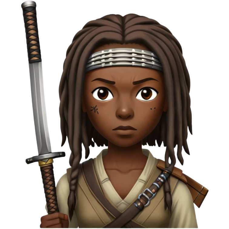 michonne from the walking dead emoji