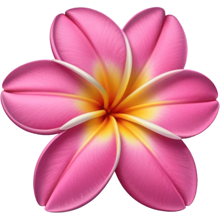 frangipani flower, pink, five petals emoji