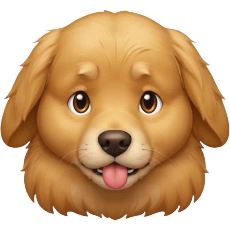 golden retriever with a very sad expression emoji