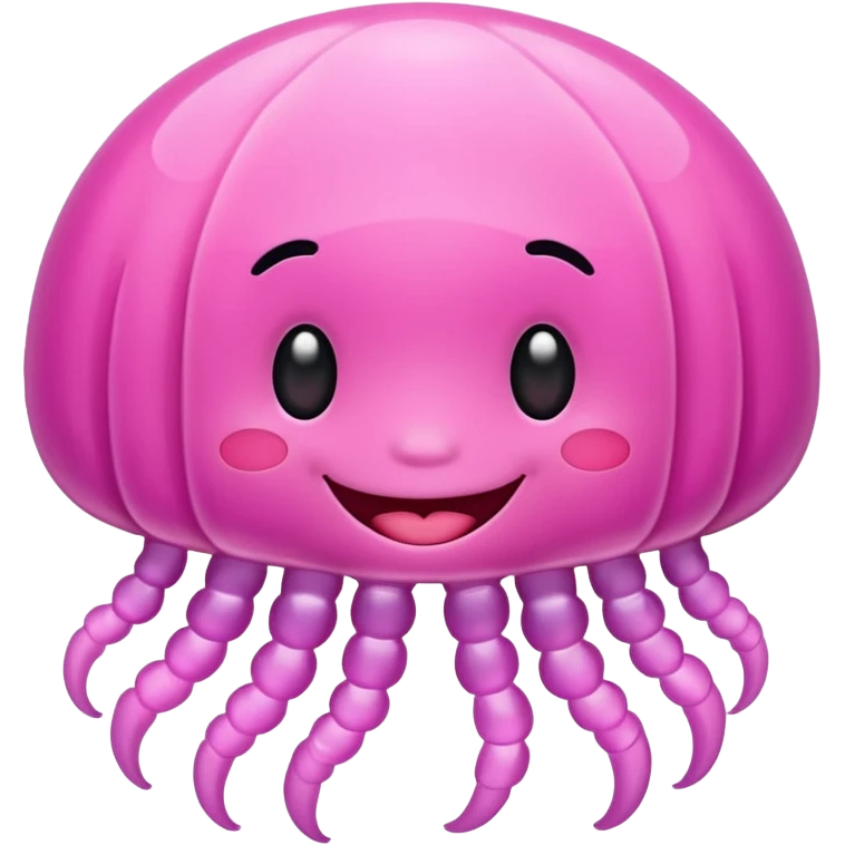 мультяшная медуза которая отправляет поцелуйчики налево и направо дизайн в соответствии со стилем эмодзи emoji
