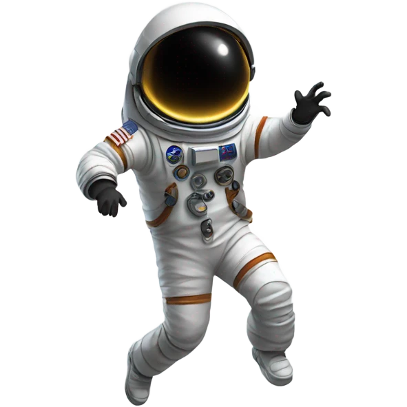 Dancing astronaut in black hole emoji