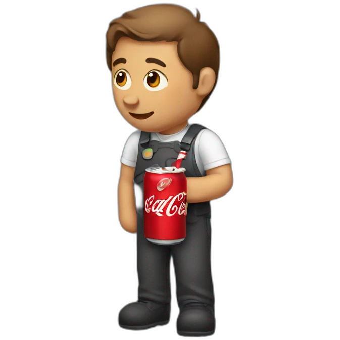 man drinking coke emoji