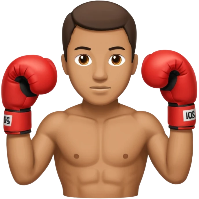 Can you make a cardboard box man with boxing gloves emoji