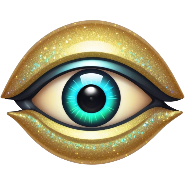 Glitter cyberpunk eye emoji
