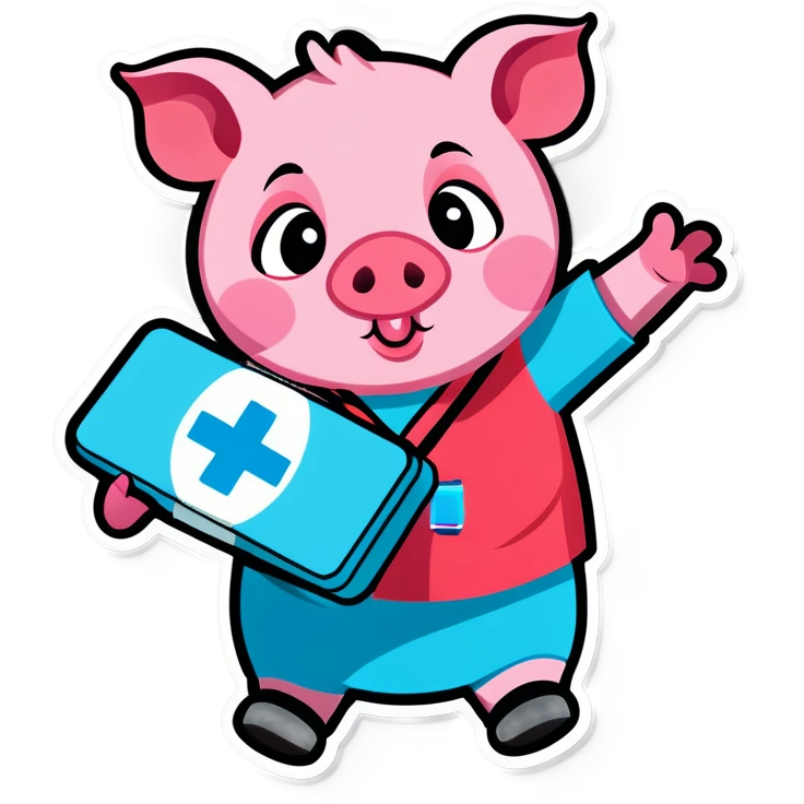 Mommy pig is going to hospital emoji