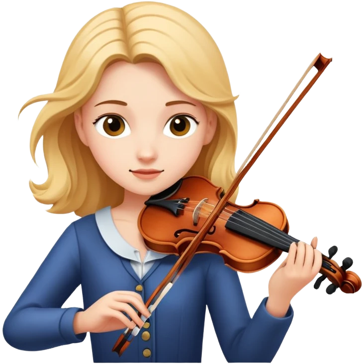 Girl plays the violin  emoji