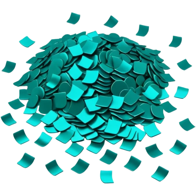 Teal celebration emoji