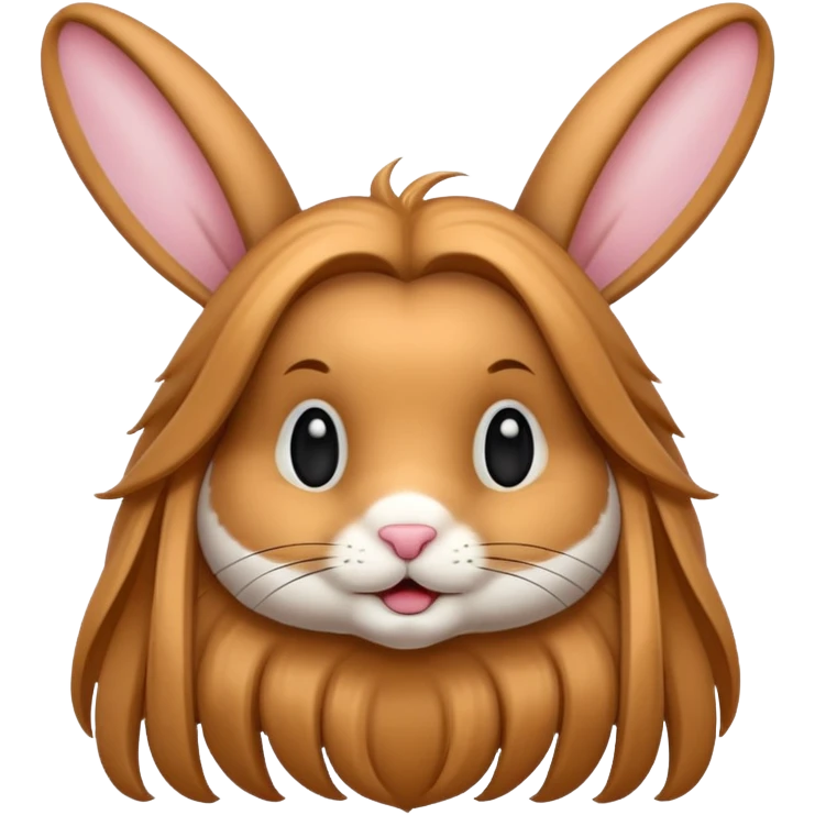 very long haired rabbit emoji