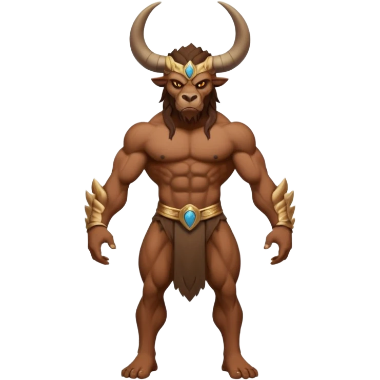 dios baal cuerpo completo con cabeza de animal emoji