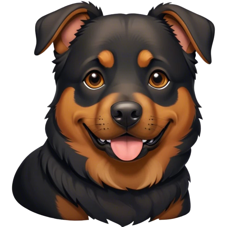 A  big happy Rottweiler/German Shepherd mix. emoji