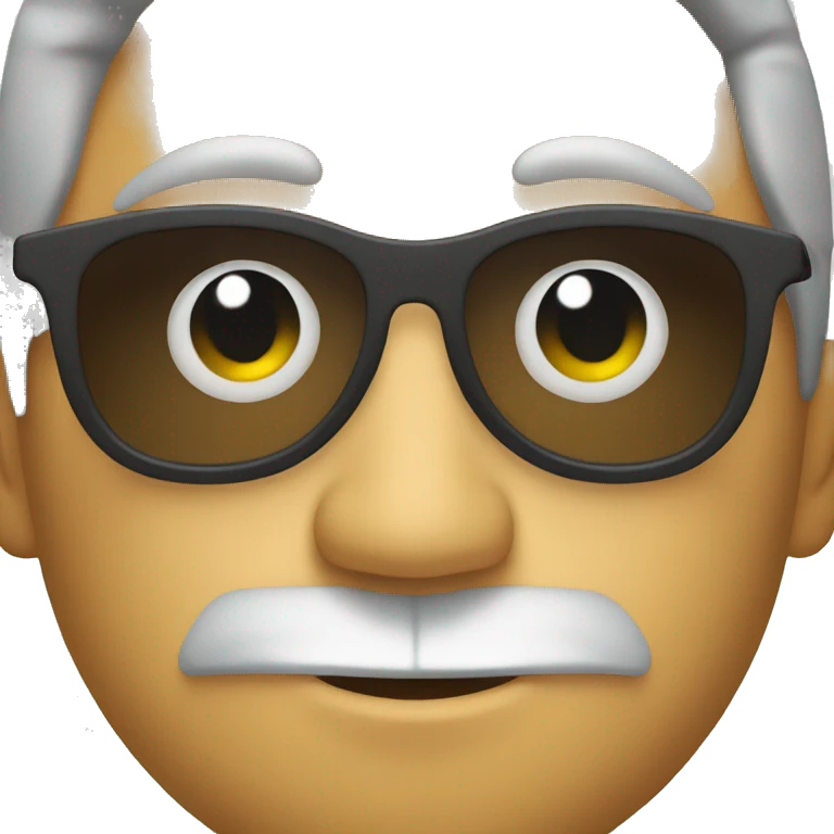 Emoji seeing through shades emoji